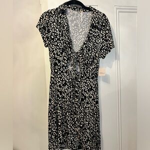 New with tags; floral tie dress